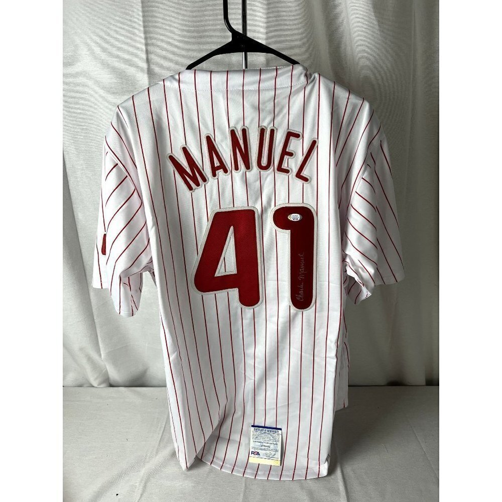 Charilie Manuel Signed/Autographed Philadelphia Phillies Jersey PSA